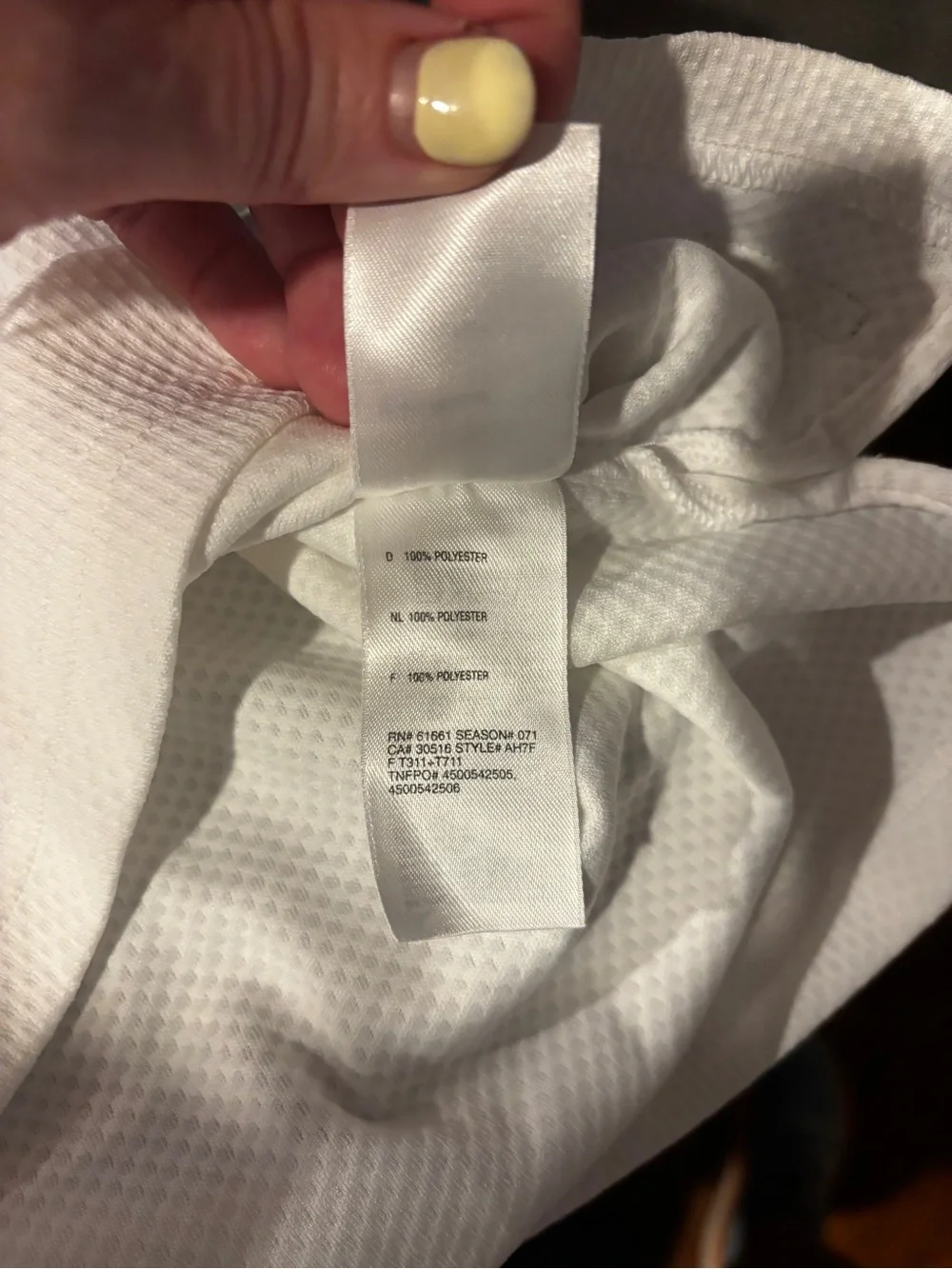 The North Face Men’s vapor weave White Half-Zip Performance Polo xl never worn